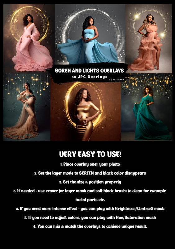 Bokeh And Lights Overlays Gold Maternity Rings Christmas Overlays Circle Maternity Light Ring Circles Shine Ring Light Maternity Backdrop