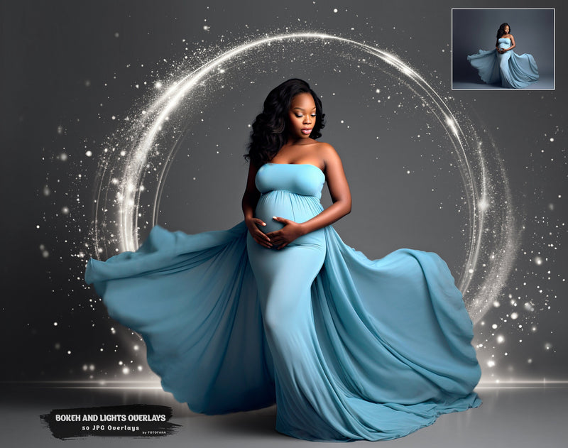 Bokeh And Lights Overlays Gold Maternity Rings Christmas Overlays Circle Maternity Light Ring Circles Shine Ring Light Maternity Backdrop
