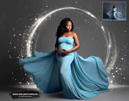 Bokeh And Lights Overlays Gold Maternity Rings Christmas Overlays Circle Maternity Light Ring Circles Shine Ring Light Maternity Backdrop