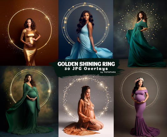 30 Shining Ring Maternity Overlays Gold Maternity Rings Circle Overlays Light Maternity Light Ring Circles Ring Light Maternity Backdrop JPG