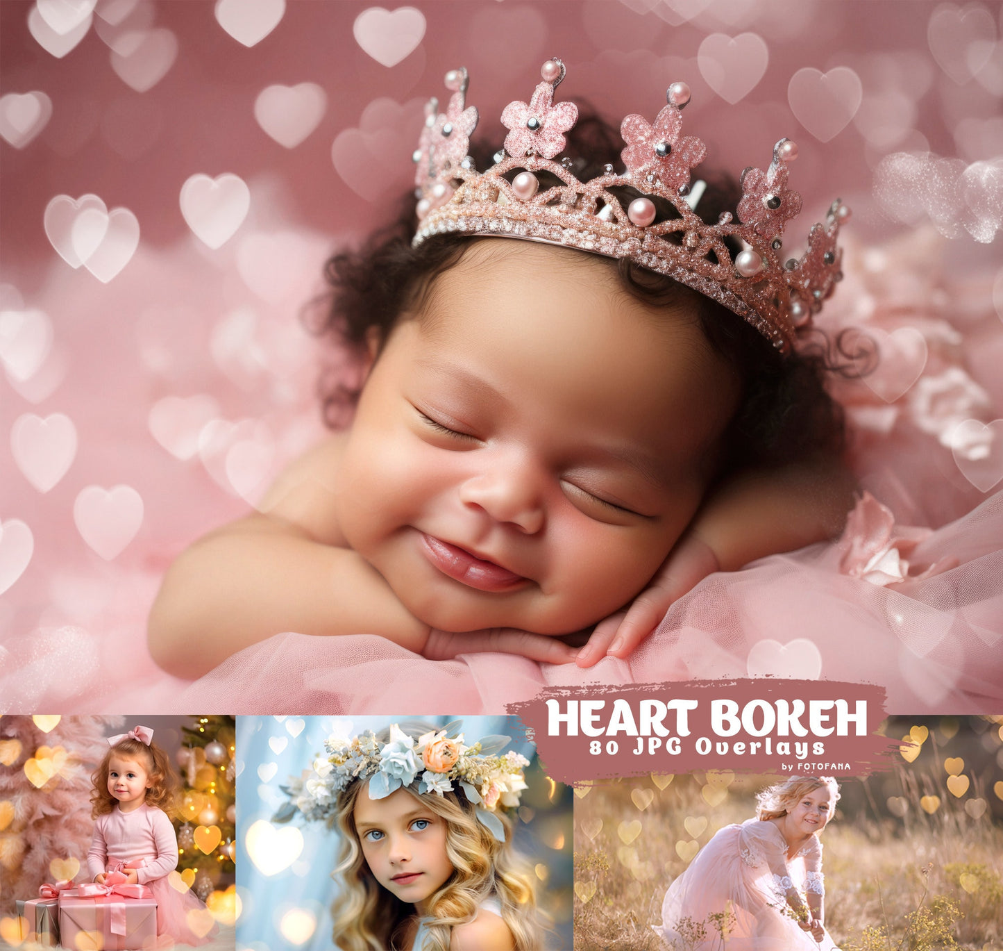 Heart Bokeh Overlays Photoshop Overlays Overlay Love heart Pink Hearts Gold Hearts Christmas Overlays Photoshop Backdrop Valentine Overlays