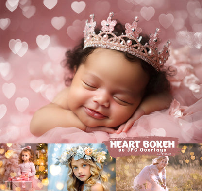 Heart Bokeh Overlays Photoshop Overlays Overlay Love Heart Pink Hearts Gold Hearts Christmas Overlays Photoshop Backdrop Valentine Overlays