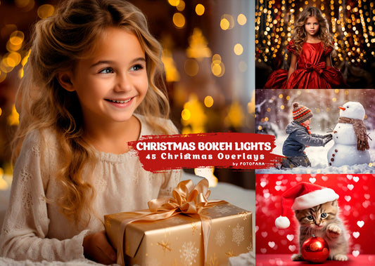 45 Christmas Bokeh Lights Overlays Christmas Winter Light Photoshop Overlays Christmas Lights Christmas Digital Backdrop Winter Overlay JPG