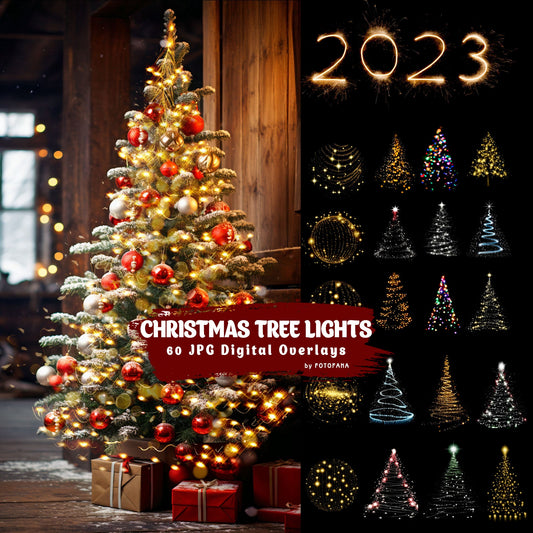 60 Christmas tree lights Bokeh Light Overlays Christmas Overlays Fairy Light Photoshop Overlays Christmas Bokeh Christmas Digital Backdrop