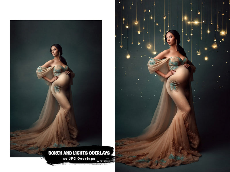 Bokeh And Lights Overlays Gold Maternity Rings Christmas Overlays Circle Maternity Light Ring Circles Shine Ring Light Maternity Backdrop