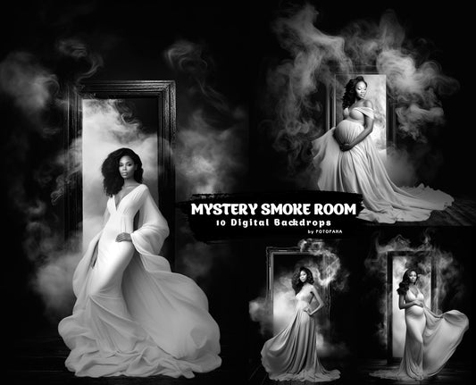 Mystery Smoke Room Digital Backdrops Mystery Smoke Room Door digital Backgrounds Maternity Overlays Studio Backdrops Fine Art Textures