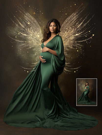 Golden Glitter Wings Fairy Wings Digital Overlays Maternity Backdrop Overlay Studio Backdrops Photoshop Maternity Fine Art Textures Overlays