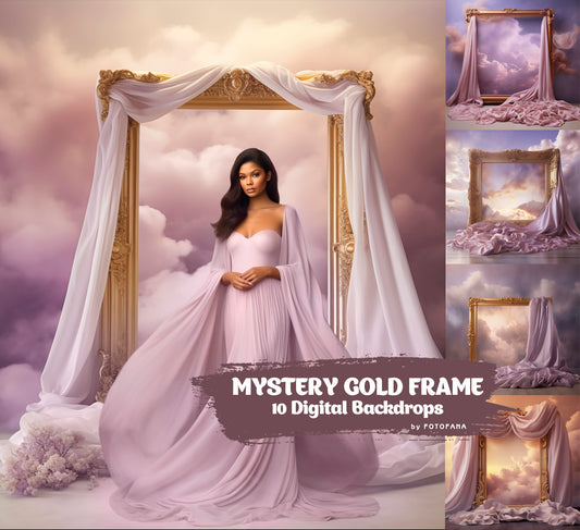 10 Mystery Gold Frame Digital Backdrops Maternity Overlays Overlays Silk Fabric Studio Overlays Fine Art Textures Photoshop Pink Backgrounds