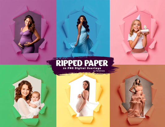 20 Ripped paper Digital Backdrop Maternity Overlay Weddind Portret Newborn Overlay Studio Digital Background Photoshop Overlay Torn paper