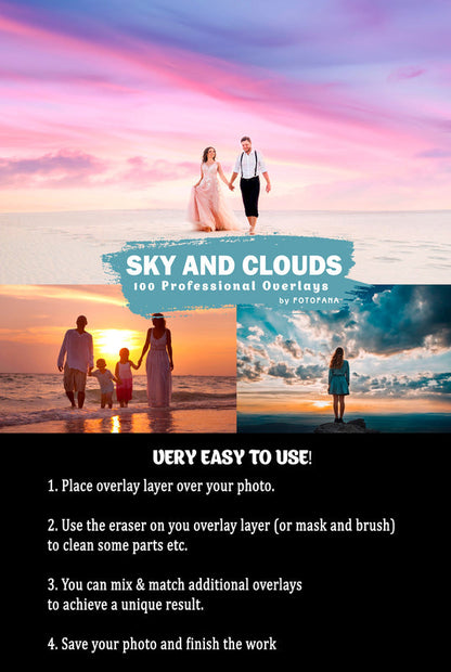Sky Overlays Photoshop Sky Overlays Summer Photo Edit Sky Sunset Overlays Clouds Backgrounds Digital Sky Dramatic Summer Romantic Backdrops