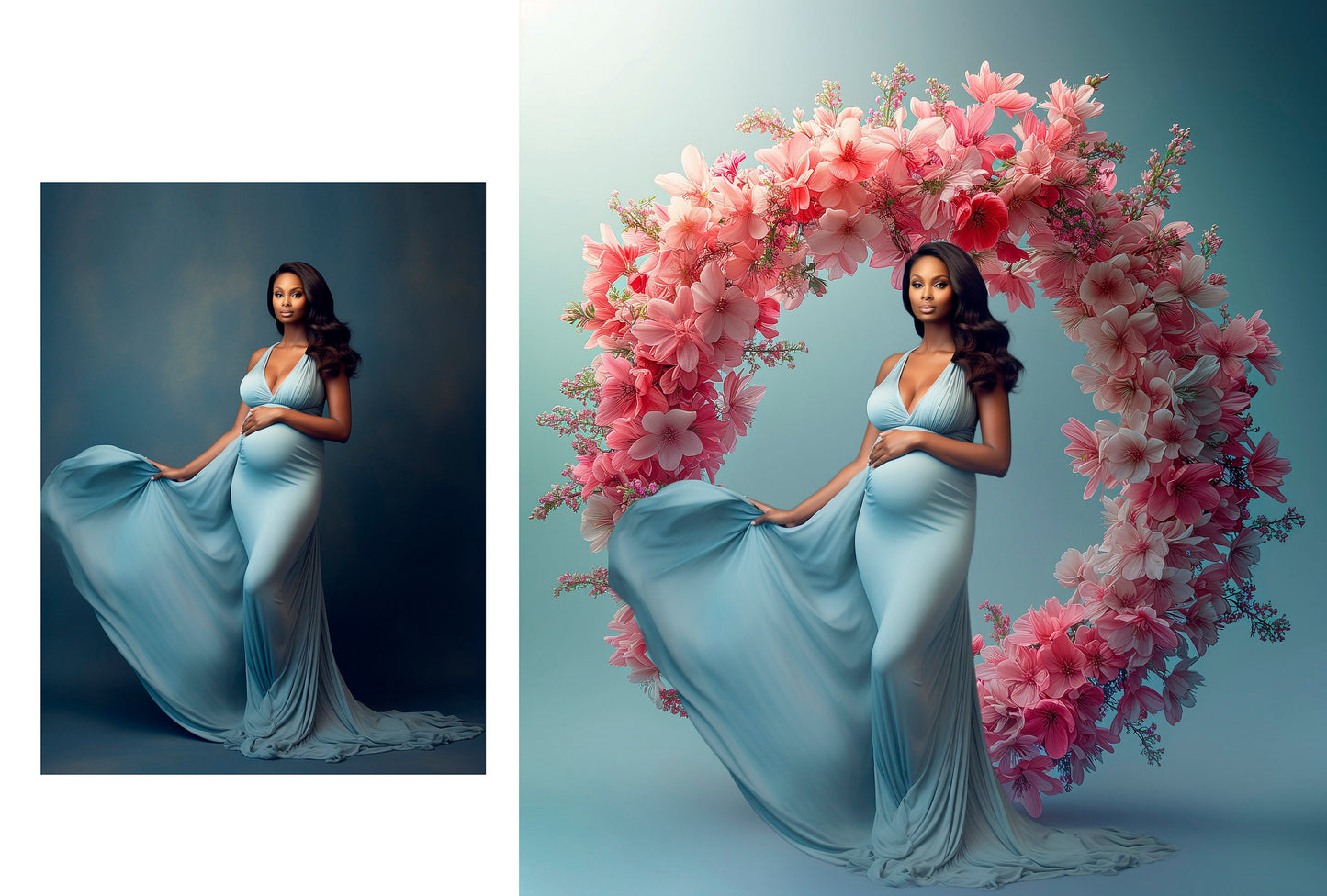 18 Floral Wreath Digital Backdrops Maternity Floral Hoop Digital Backdrop Overlay Floral Ring Halo Maternity Studio Digital Backdrops Photo