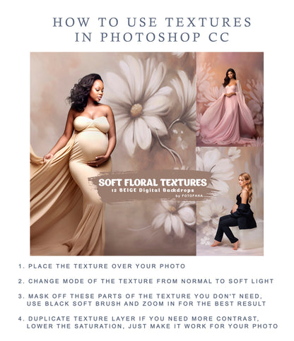 Floral Fine Art Floral Digital Backdrops Maternity Backdrop Overlays Photography Digital Background Overlays Photoshop Textures Overlays JPG