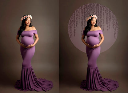 Floral Shadow Overlay Silhouette Overlay Maternity Frame Overlay Halo Maternity Maternity Ring Overlay Digital Backdrop Maternity Backdround