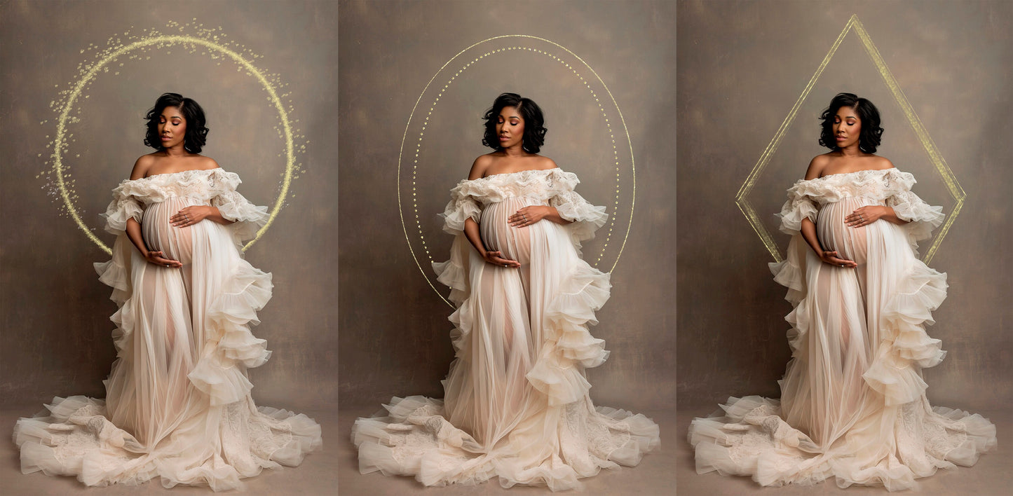 30 MATERNITY RING Overlays Photoshop Overlay Maternity Halo Overlay Maternity Digital Backdrop Light Ring Frame Golden Ring Light Maternity