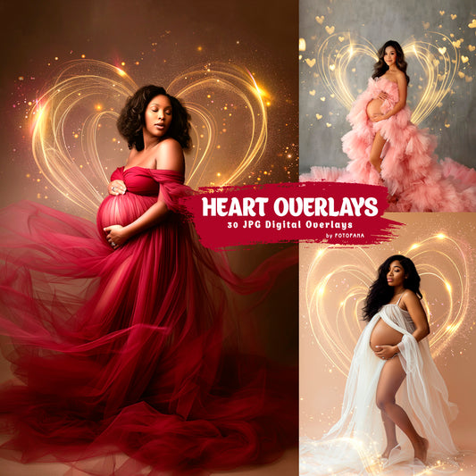 Valentines Day Backdrops Heart Overlays Digital Backdrop Maternity Backdrop Romantic Overlays Valentines Heart Bokeh Background Valentines