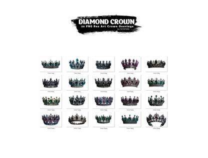 20 Crown Overlays Diamond Crown Tiara Overlays Photoshop Transparent King Overlays Queen Crown Goddess Headpiece Celestial Maternity Overlay