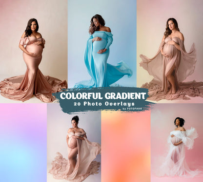 20 Colorful Backdrop Maternity Backdrops Textures Overlays for Photoshop Gradient Overlay Maternity Digital Backdrop Shadow Overlays Texture