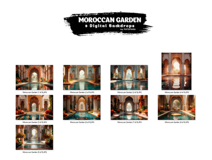 Moroccan Garden Digital Backdrop Maternity Overlays Studio Backdrop Overlays Fine Art Textures Photoshop Overlays Digital Background Photo