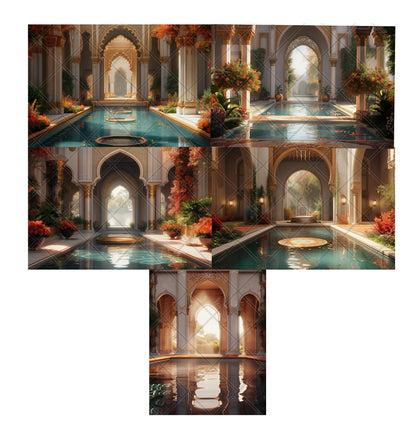 Moroccan Garden Digital Backdrop Maternity Overlays Studio Backdrop Overlays Fine Art Textures Photoshop Overlays Digital Background Photo