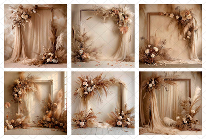 Beige Boho Maternity Digital Backdrops for Photoshop Light Maternity Portrait Backgrounds Boho Backdrops Studio Fine Art Testures Overlays