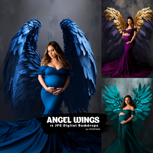 Angel Wings Digital Backdrops Maternity Backgrounds Digital Studio Backdrops Photoshop Maternity Fine Art Textures Photoshop Overlays Photo