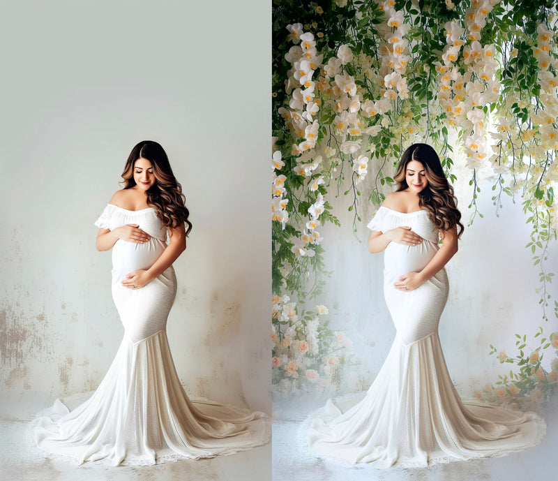 Floral Backgrounds Digital Backdrop Spring Overlay Maternity Backdrop Digital Floral Overlays Newborn Studio Backdrop For Photoshop Overlays