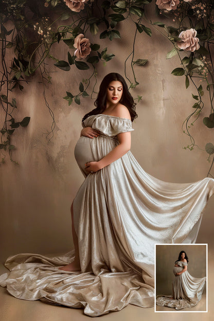 24 Boho Floral Backgrounds Digital Backdrop Overlay Maternity Backdrop Digital Floral Overlays Newborn Studio Backdrop for Photoshop Overlay