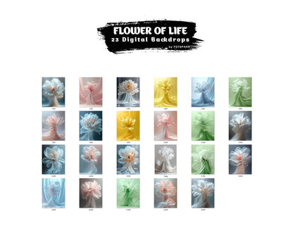 Floral Digital Backdrops Photoshop