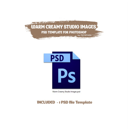 Warm Creamy Studio Images Editing Photography Newborn Photo Editing PSD Template for Photoshop Portrait Baby Child Must Have for Photoshop