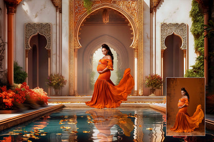Moroccan Garden Digital Backdrop Maternity Overlays Studio Backdrop Overlays Fine Art Textures Photoshop Overlays Digital Background Photo