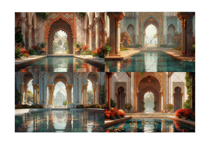 Moroccan Garden Digital Backdrop Maternity Overlays Studio Backdrop Overlays Fine Art Textures Photoshop Overlays Digital Background Photo