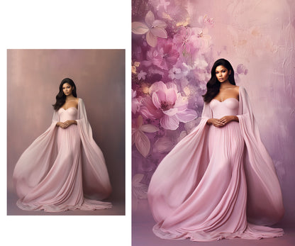 24 Pink Floral Digital Backdrops Maternity Overlays Maternity Digital Background Fine Art Textures Photoshop Overlays Flowers Backdrops