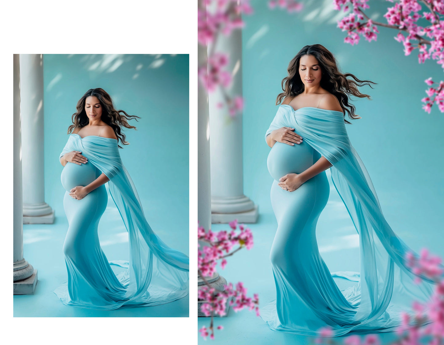 Floral Branch Backdrops Overlays Flower Branch Digital Overlays Maternity Backdrops Overlays Blurred Branch Overlay for Photoshop Composite