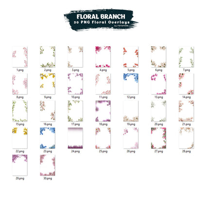 Floral Branch Backdrops Overlays Flower Branch Digital Overlays Maternity Backdrops Overlays Blurred Branch Overlay For Photoshop Composite