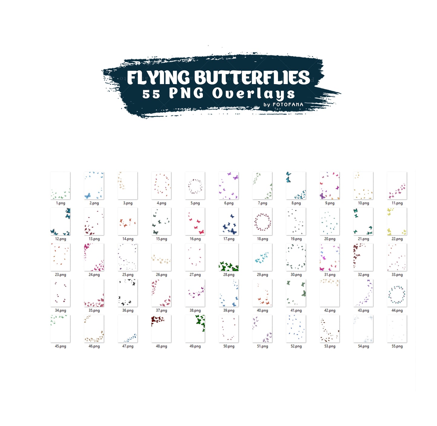 55 Butterfly Overlays Maternity Backdrop Digital Butterfly Spring Photoshop Studio Butterfly Overlay Summer Flying Butterflies Overlays PNG