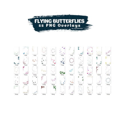 55 BUTTERFLY OVERLAYS Maternity Backdrop Digital Butterfly Spring Photoshop Studio Butterfly Overlay Summer Flying Butterflies Overlays PNG