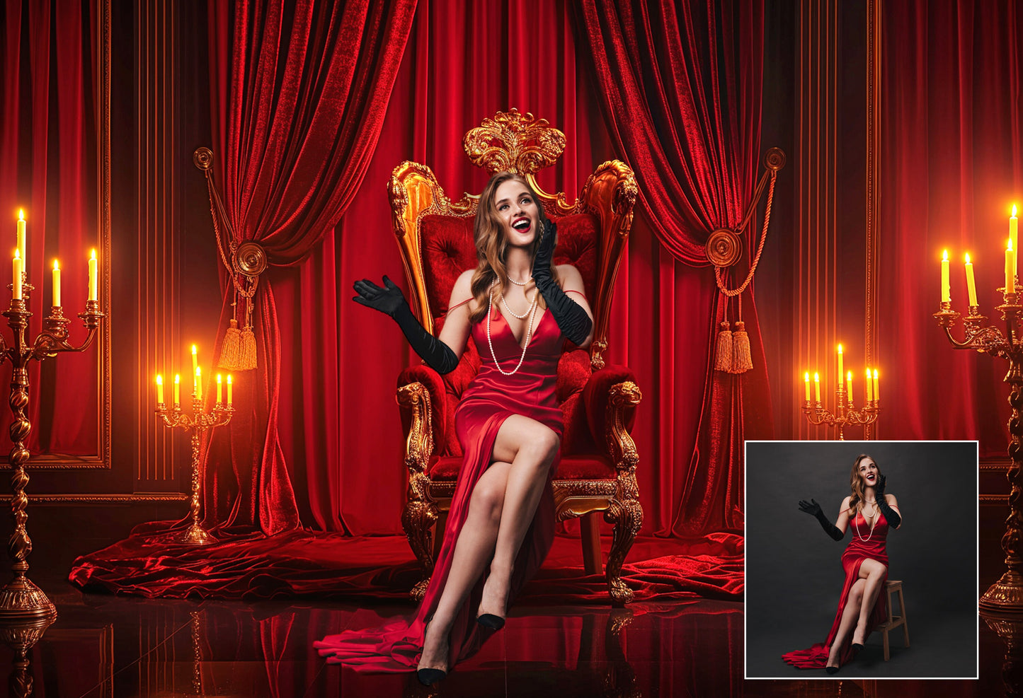 Royal Throne Chair Digital Backdrops Maternity Overlays Red Luxury Armchair Background Pet Backdrop Photoshop Backdrops Fine Art Portrait