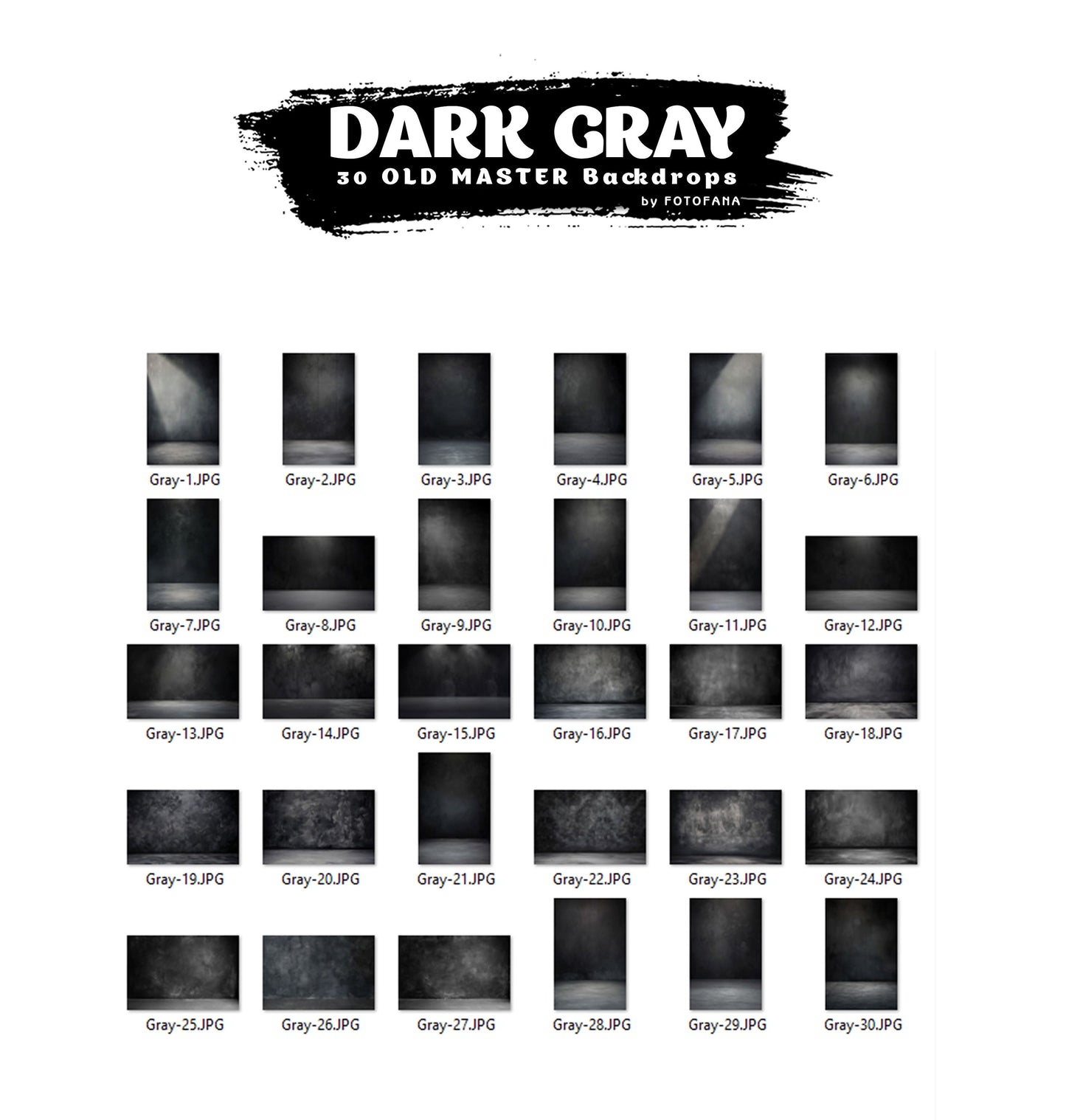 30 Gray Backgrounds Old Master Portrait Crafted School Portraits Backgrounds Portrait studio backdrops Grunge Digital Portrait studio Art