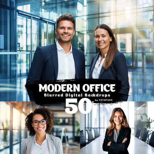 50 Modern Office Digital Backdrops for Professional Headshots Business Portraits Zoom Background Overlay with Soft Focus Business Headshot