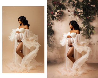 22 FLORAL WALL Backgrounds Neutral Digital Backdrops Overlay Maternity Backdrop Digital Floral Overlays Newborn Studio Backdrops Photoshop