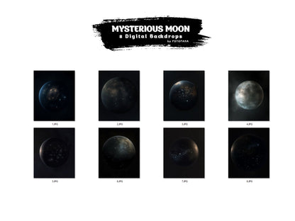 MYSTERIOUS MOON Backdrop Full Moon Overlay Digital Backgrounds For Photography Maternity overlay Photoshop Editing Maternity Backdrop Art