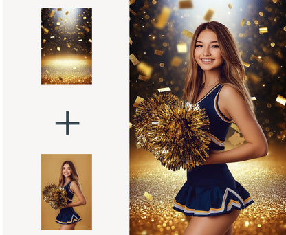 125 Cheer and Dance Digital Backdrops Cheerleader Senior Poster School Glitter Background for Sport Photography Sports Backdrop Cheer Design