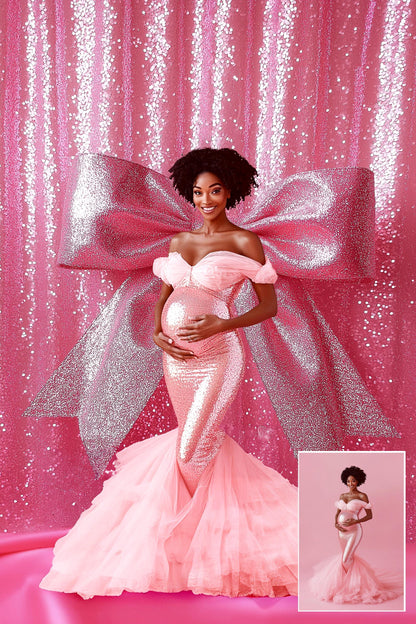 Sparkly Bows Digital Backdrops Maternity Backdrops Christmas Ribbon Digital Backgrounds Big Bow Studio Backgrounds Wedding Ribbon Backdrops